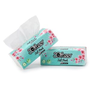 Soft pack facial tissue
